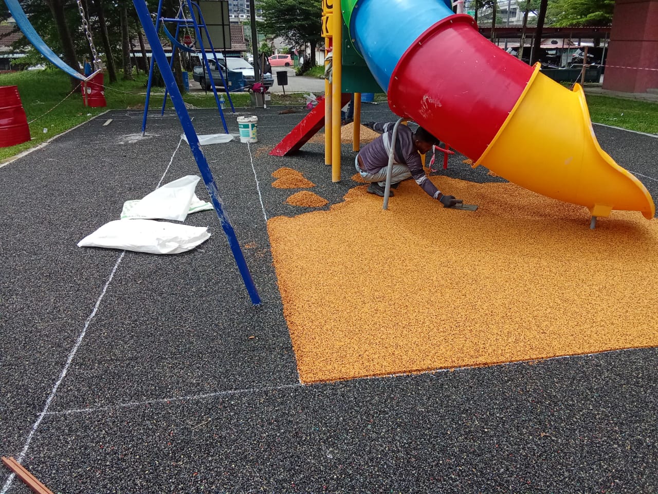 On progress install playground dan EDDM .. draw design by is howladers enterprise