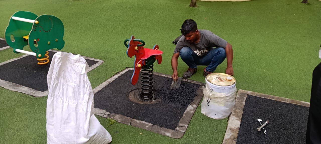 New project Install EPDM. IS HOWLADERS ENTERPRISE Playground Maintenance & supply Malaysia.